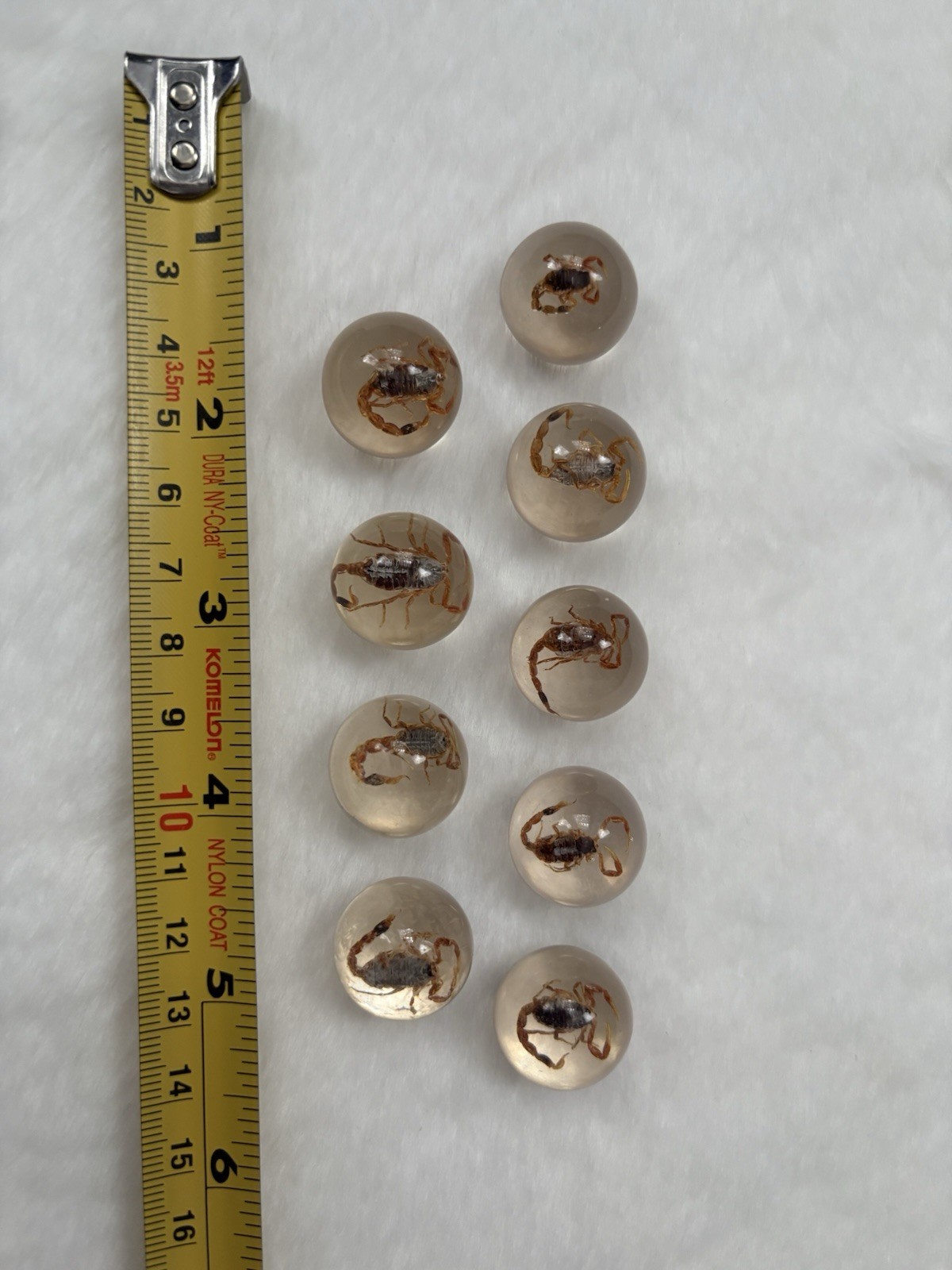 Scorpion Sphere Specimen In Resin Crystal Stone 9 Piece Lot