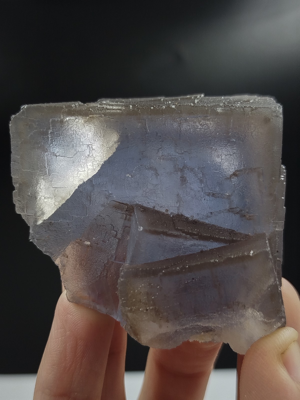 230g Natural Cubic Blue Phantom Fluorite Crystal Mineral Specimen