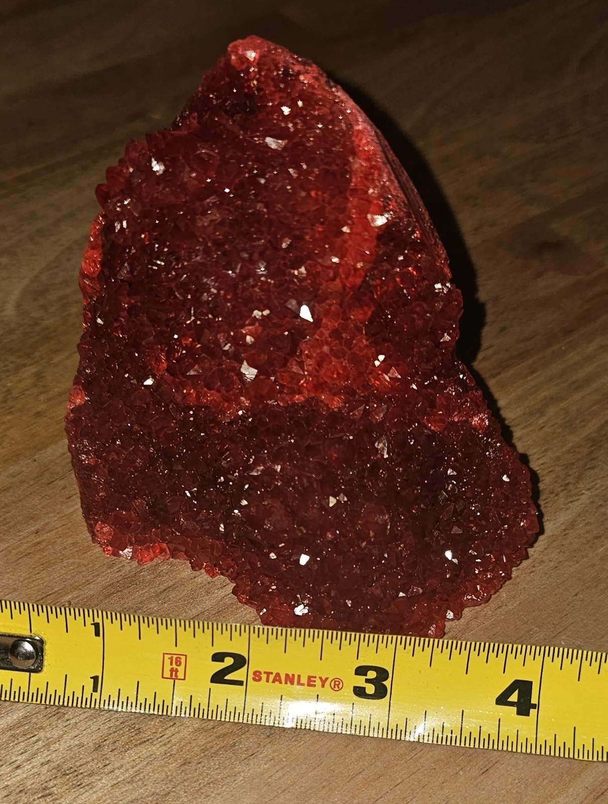 Elegant Wine Red Geode Cluster Premium Crystal Home Office Decor 1lb 1.7oz