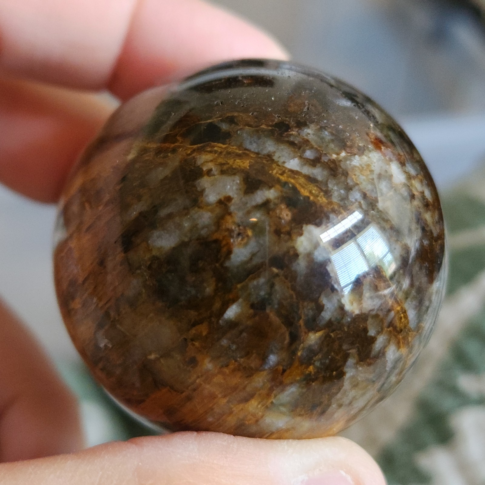Lot Of 2 Small Natural Polished Sunstone & Pietersite Spheres – USA