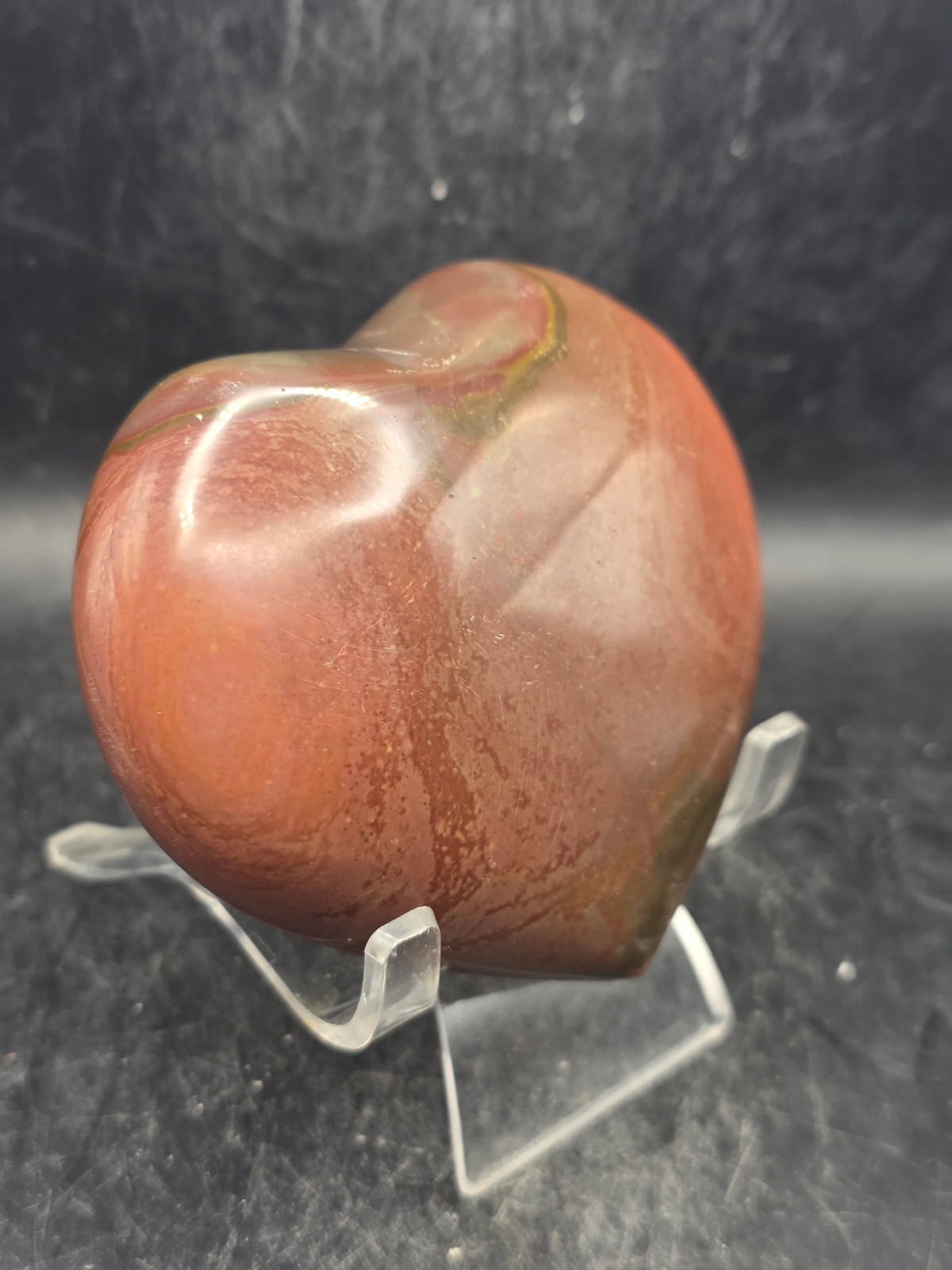 Polychrome jasper heart! 10 ounces, 3.2 inches wide, 3″ tall