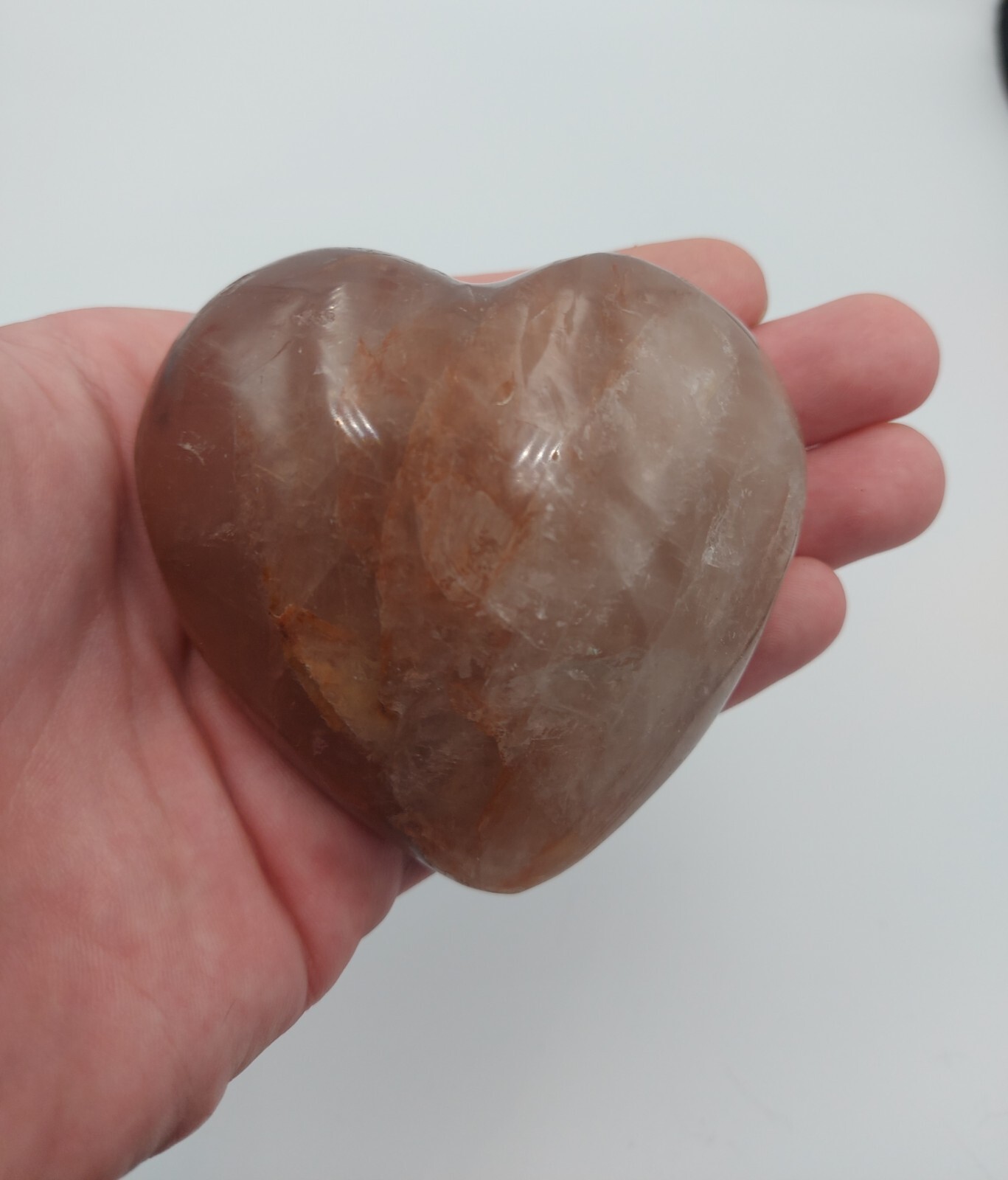 Fire Quartz Hematoid Healing Crystal 304 Grams 7.8cm by 7.3cm