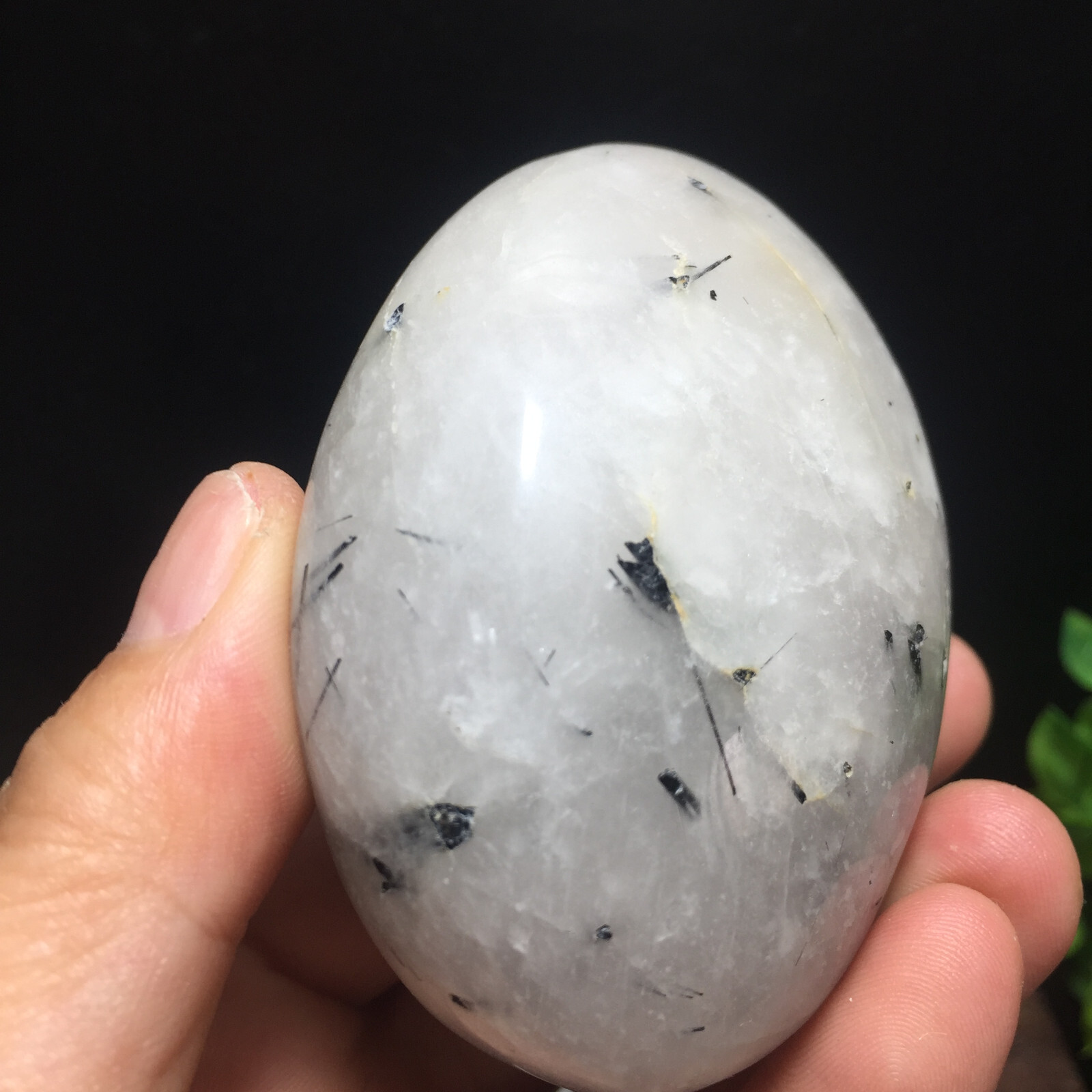 205g Natural black tourmaline quartz crystal symbiotic mineral specimen 11