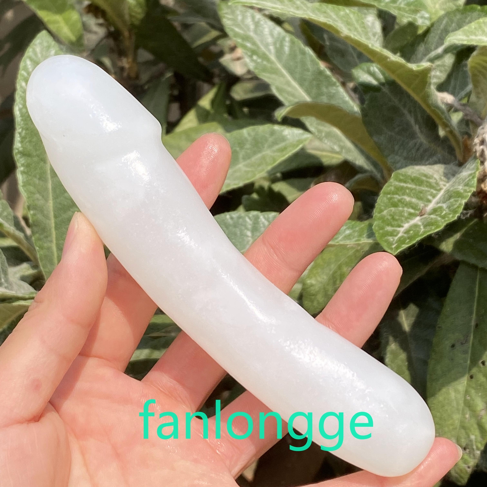 6in Natural White jade Male Penis Quartz Crystal Skull Massager scrub Gem 1PC