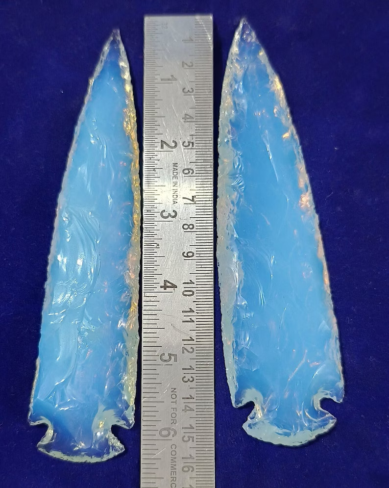Opalite Spearhead Arrowhead Crystal Healing Gemstone Bead for Jewelry Making.