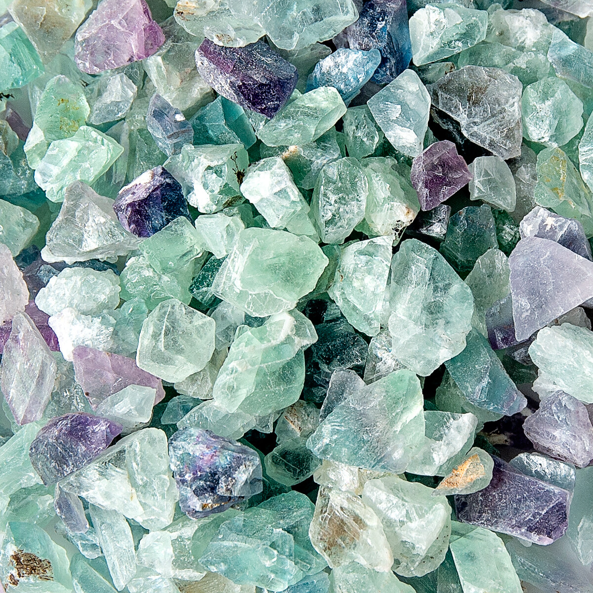 1/2 lb Rough Fluorite Chips Natural Gemstone Crystals Crafting Gems Rock