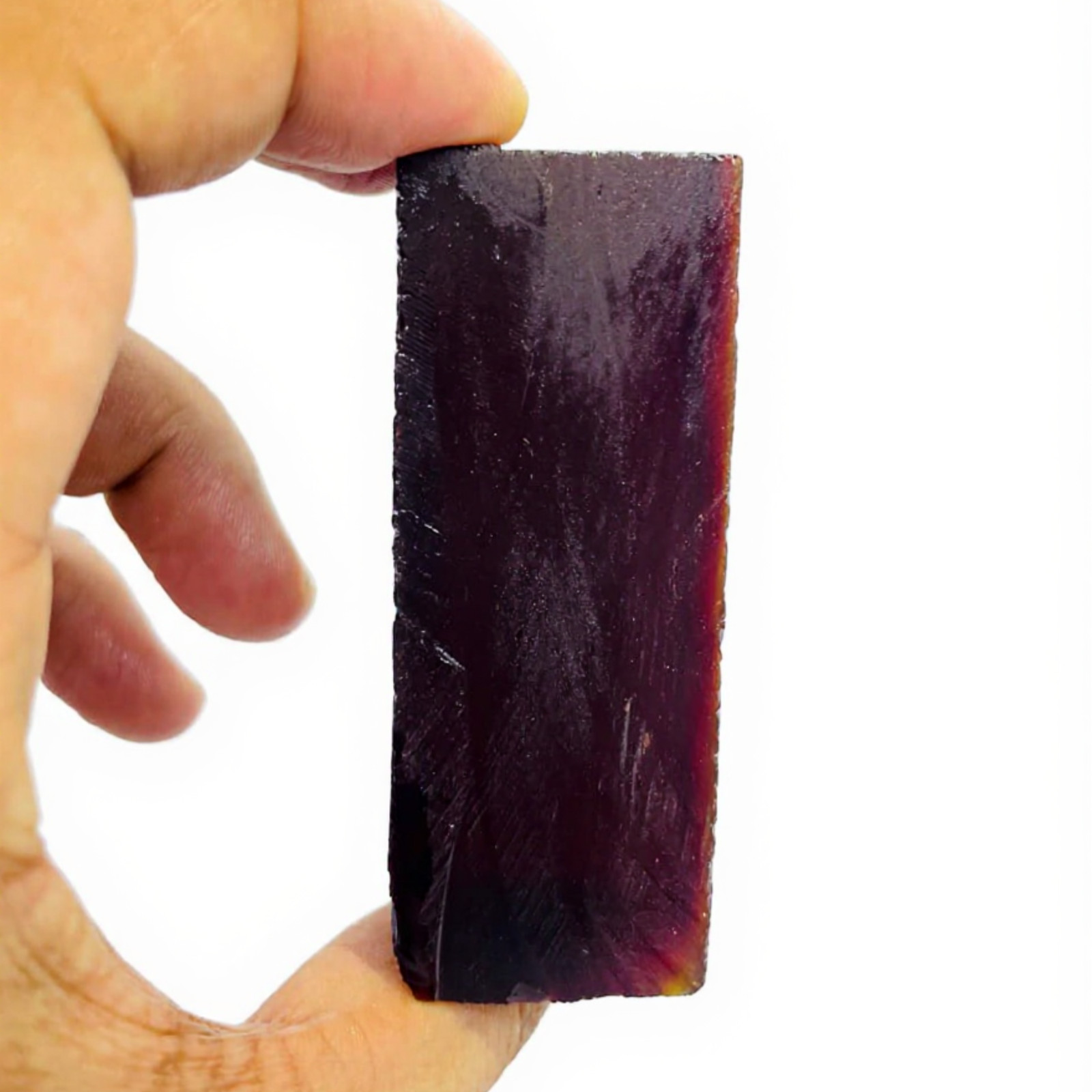 Lab-Grown Red Ruby Slice 425-525CT Synthetic Rectangular Gemstone for Jewellery