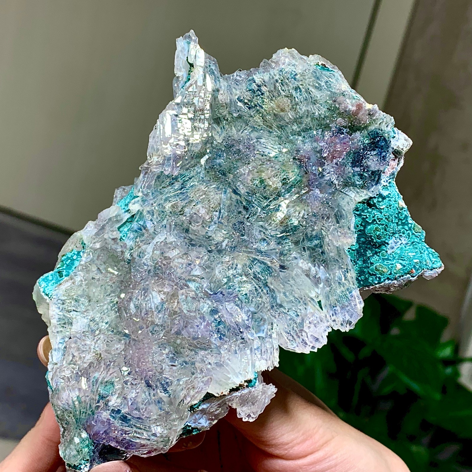 168g Natural Vision Amethyst quartz cluster crystal druzy mineral specimen