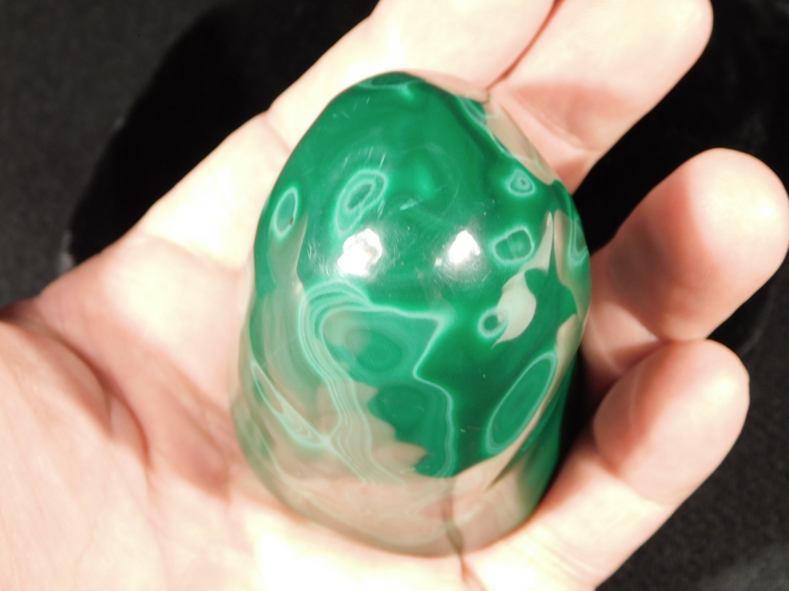 Big! Polished Deep GREEN Malachite STALACTITE or Stalagmite From the Congo 356gr