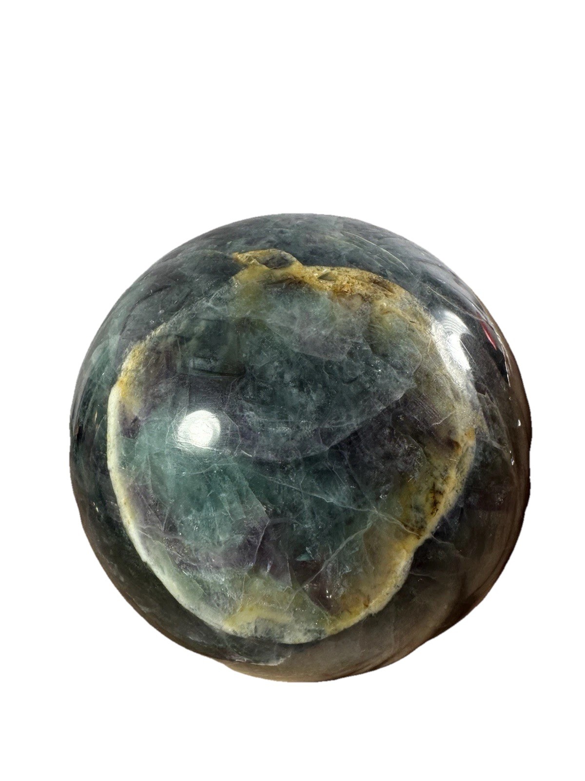 Flourite Sphere Green Purple Ball Gazing 1017 Gram See All Pics For True Beauty