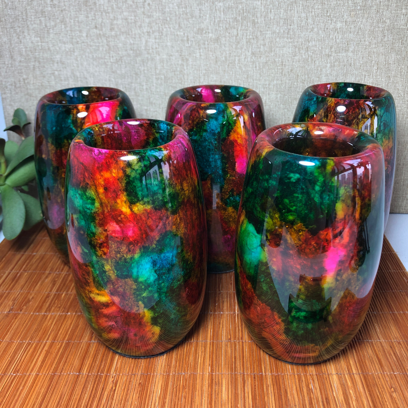 1pcs Natural “Seven Colors Jade” vase specimen -Taiwan China 130mm 950g-1100g