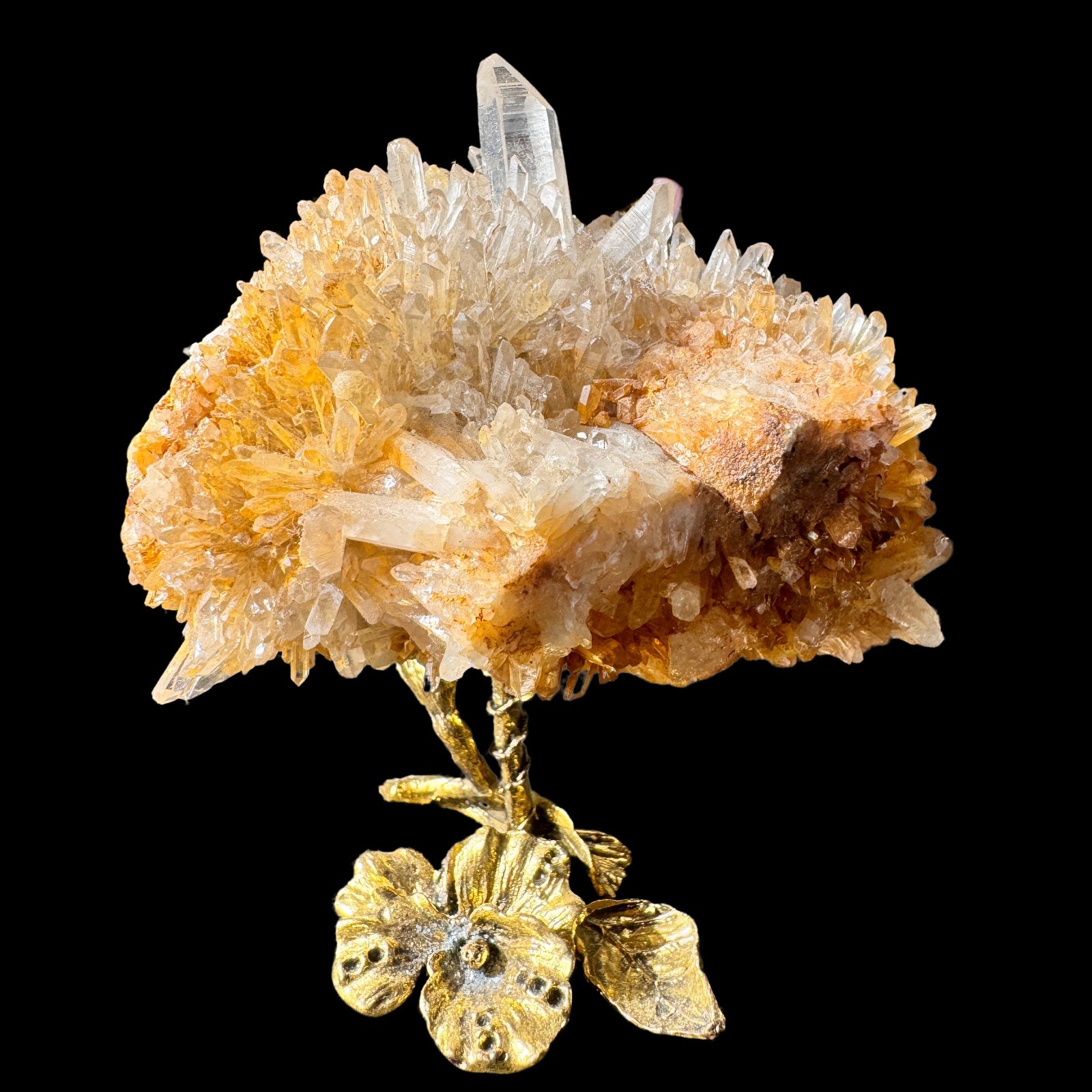 Premium Natural Clear Quartz Crystal Cluster Mineral Specimen 3.3″ for Display