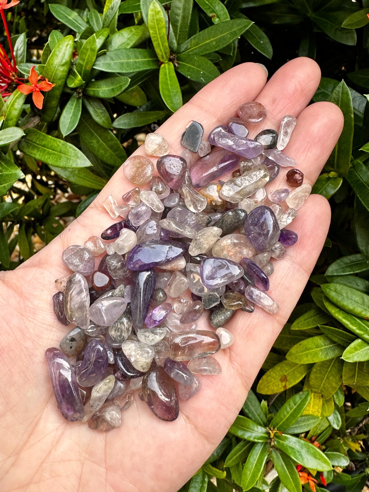 Grade A++ Super 7 Semi Tumbled Gemstone Mini Chips 5-15mm, Wholesale Bulk Lot