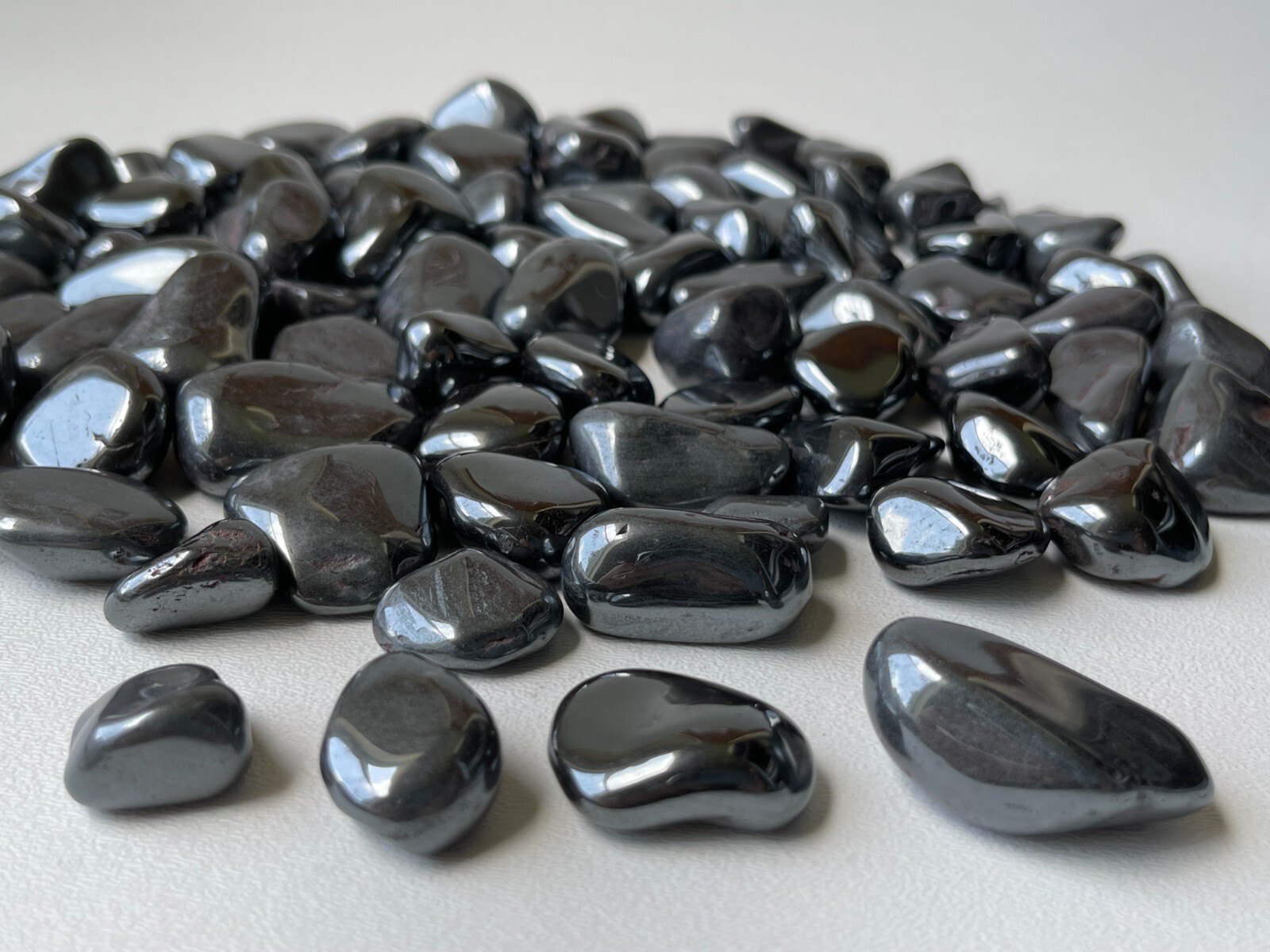 Grade A Hematite Tumbled Stones, 0.75″-1.25″ Tumbled Hematite, Pick How Many