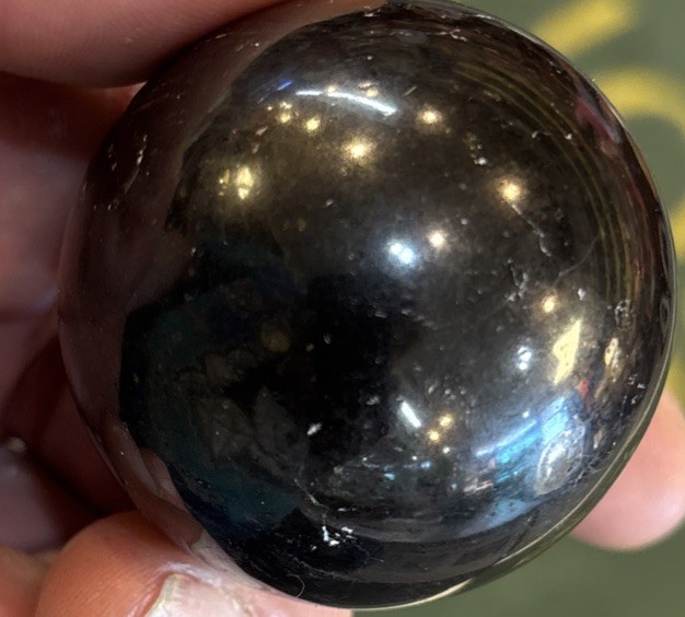 Natural Black Tourmaline Ball Crystal Quartz Sphere Healing Stone 185 Grams 52mm