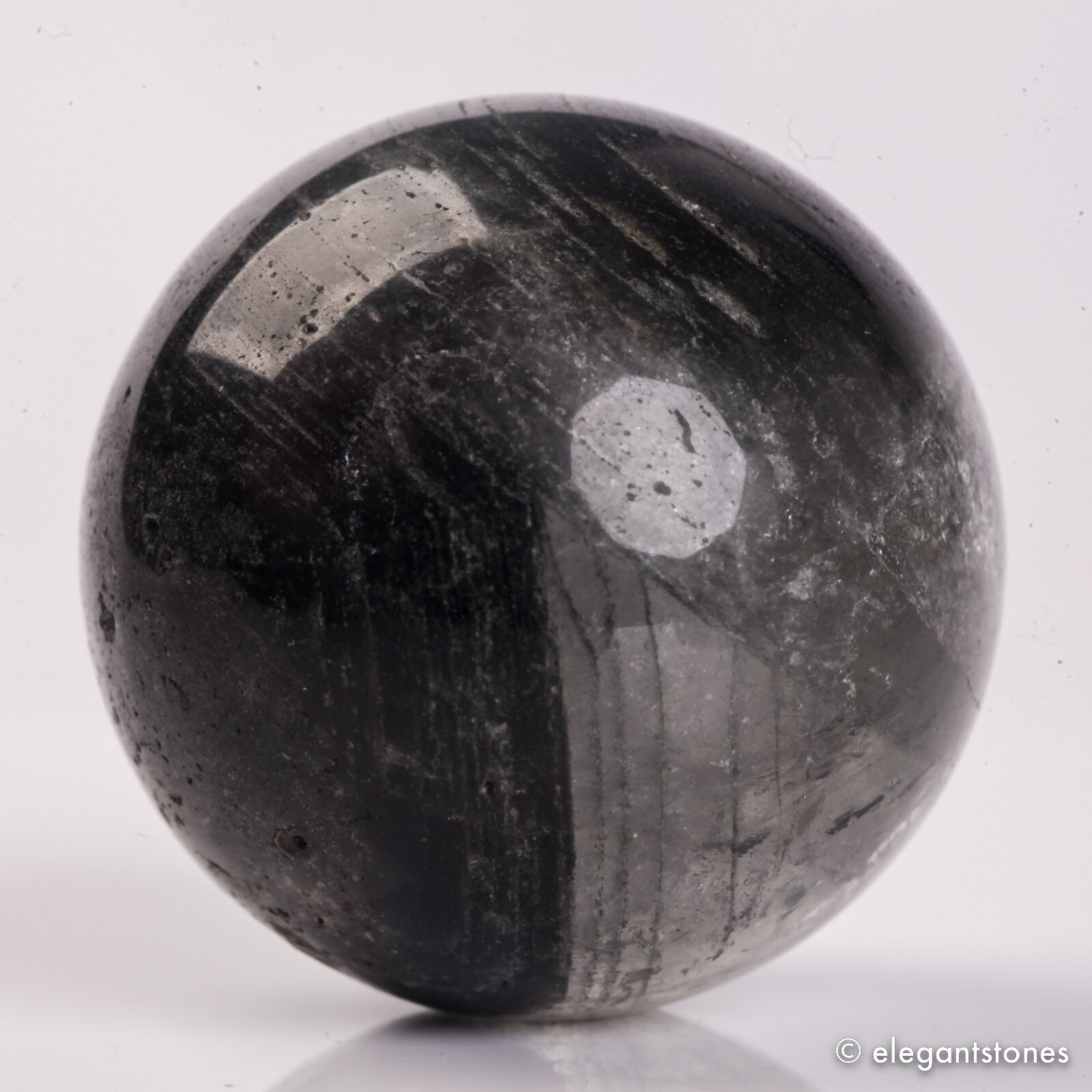 62g35mm Natural Garden/Phantom/Ghost/Lodolite Quartz Crystal Sphere Healing Ball