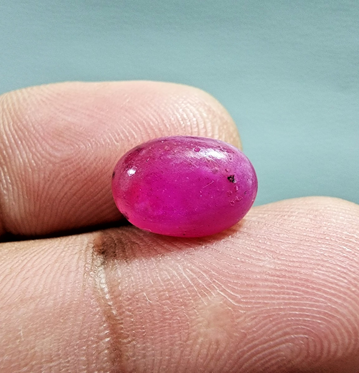 6.50 Crt Unique Pink Ruby Heated Gemstone Oval Shape Cabochon Jewelry For Ring
