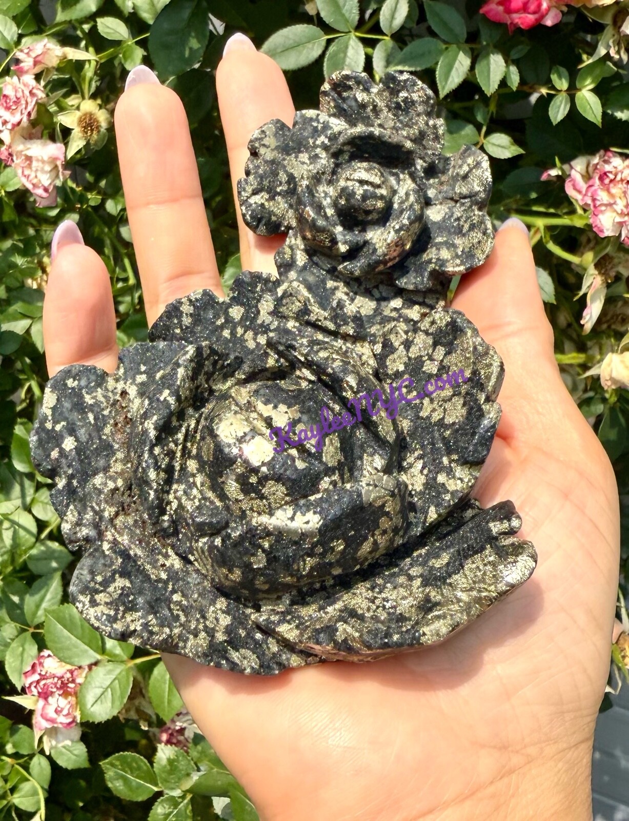 Wholesale Lot 4-5 Pcs Natural Black Pyrite Flowers Crystal Healing Energy