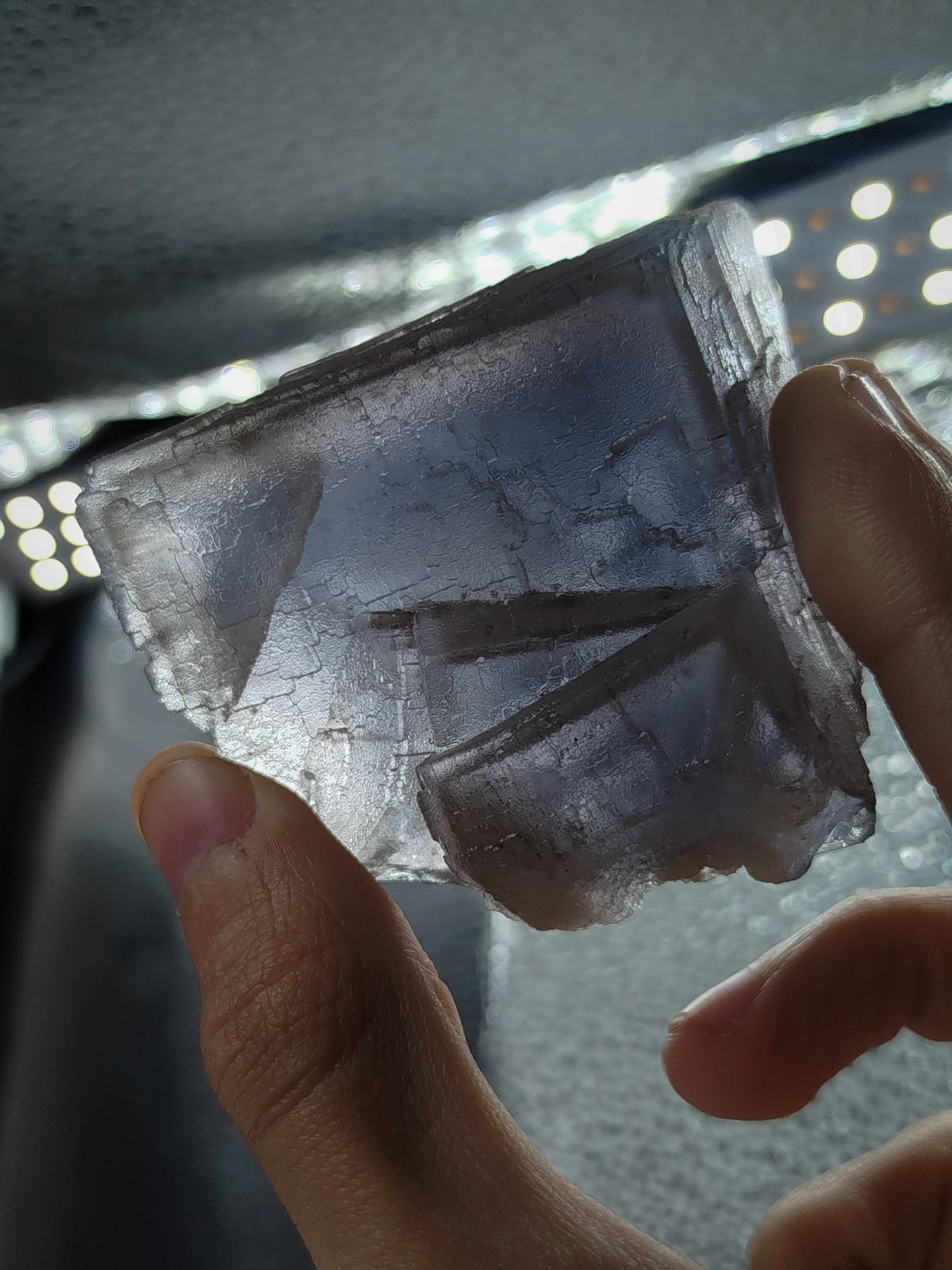 230g Natural Cubic Blue Phantom Fluorite Crystal Mineral Specimen