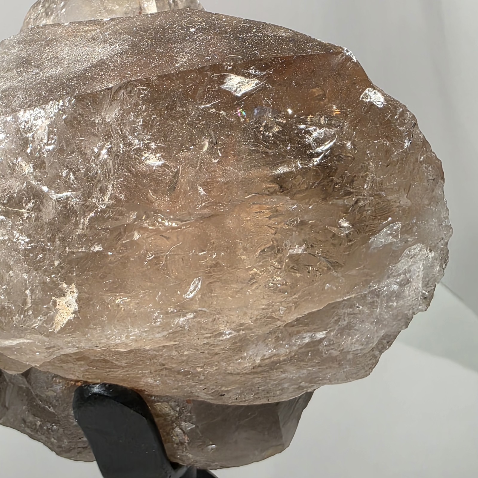 Natural Smoky Crystal Quartz Semi-polished Point Reiki Healing 3LB 5″ CHIPPED