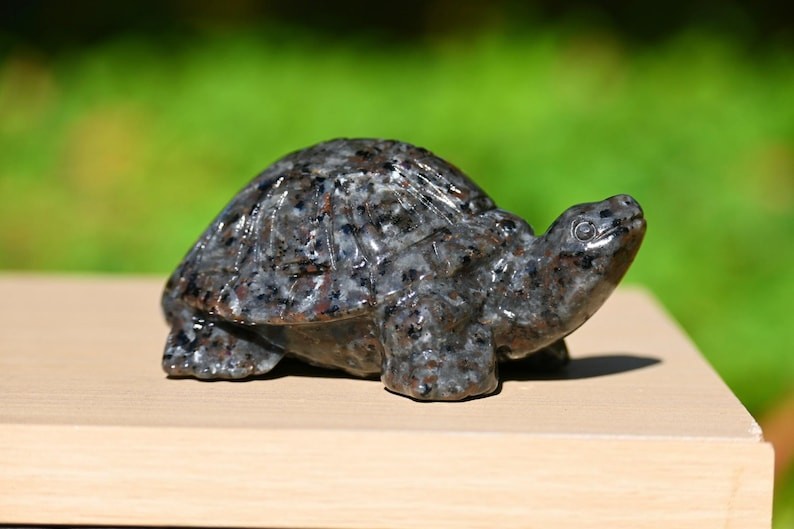 3.8″ Natural Yooperlite Tortoise Carved Reiki Healing Decor crystal Gift 1pc