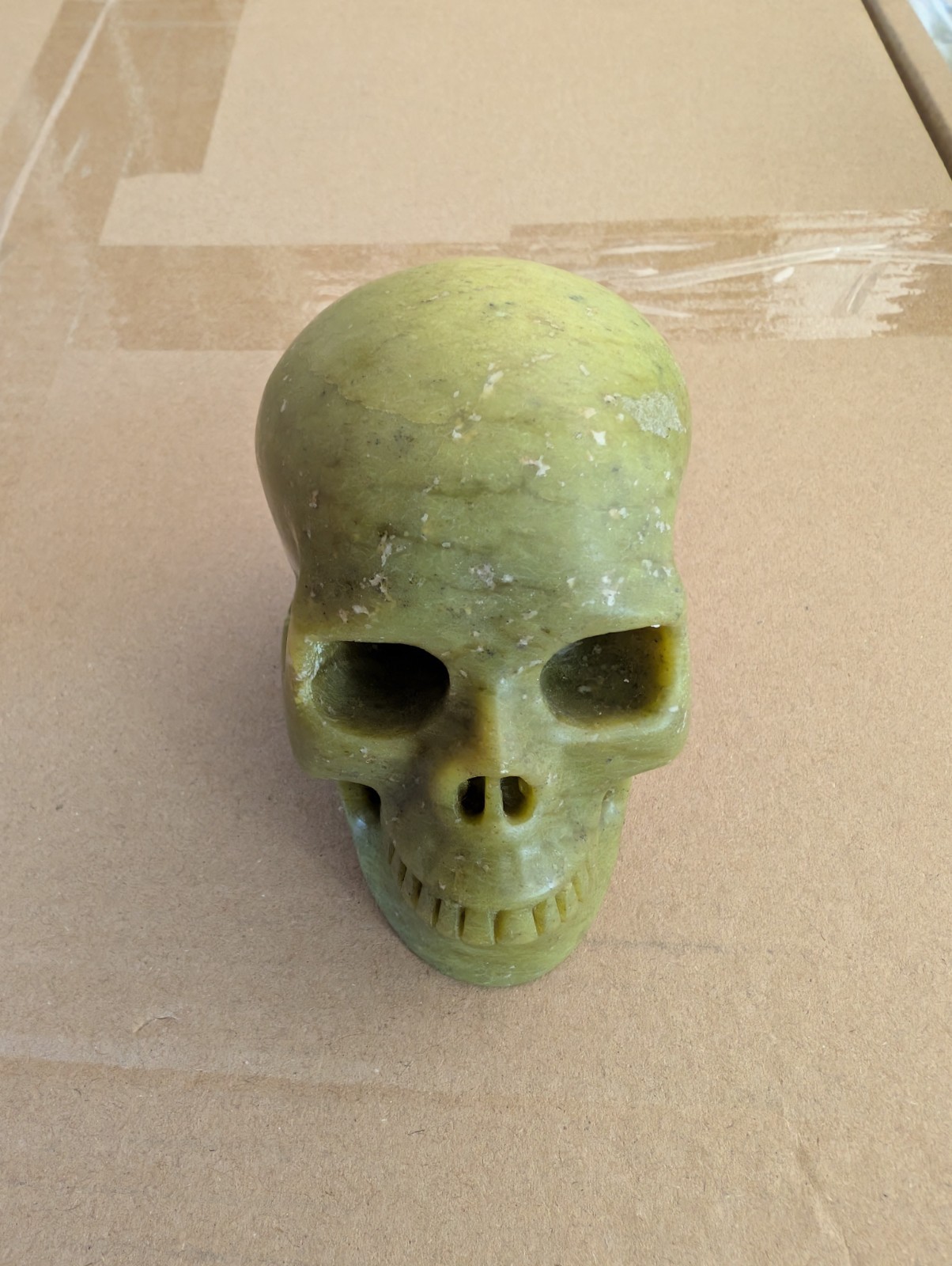 4.0″ Lemon Stone Skull Human Crystal Gemstone
