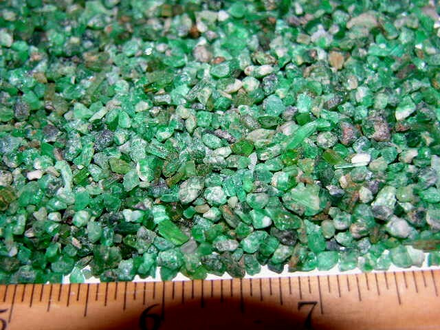 Emerald crystal Zambia mine rough darker green small piece 20 carat lots