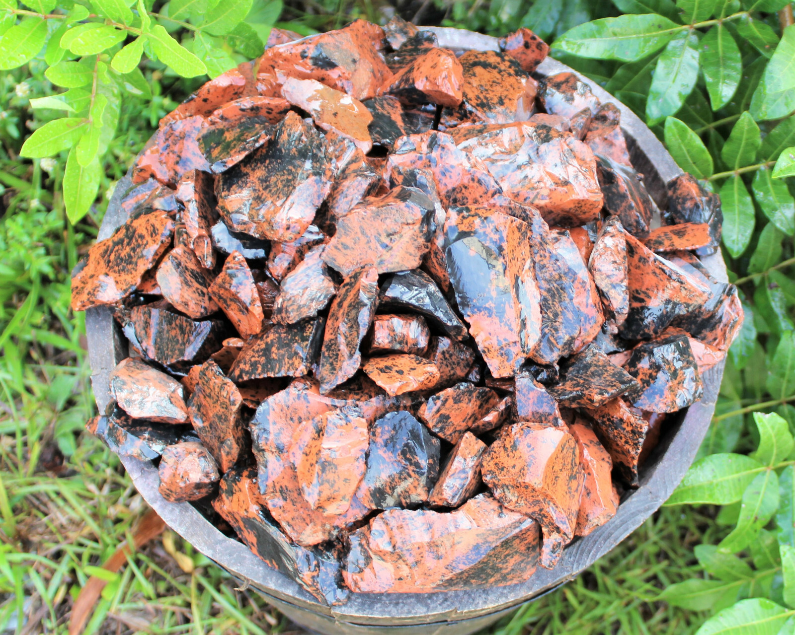 Raw Natural Mahogany Obsidian Bulk Wholesale Lots – Rough Obsidian Crystals