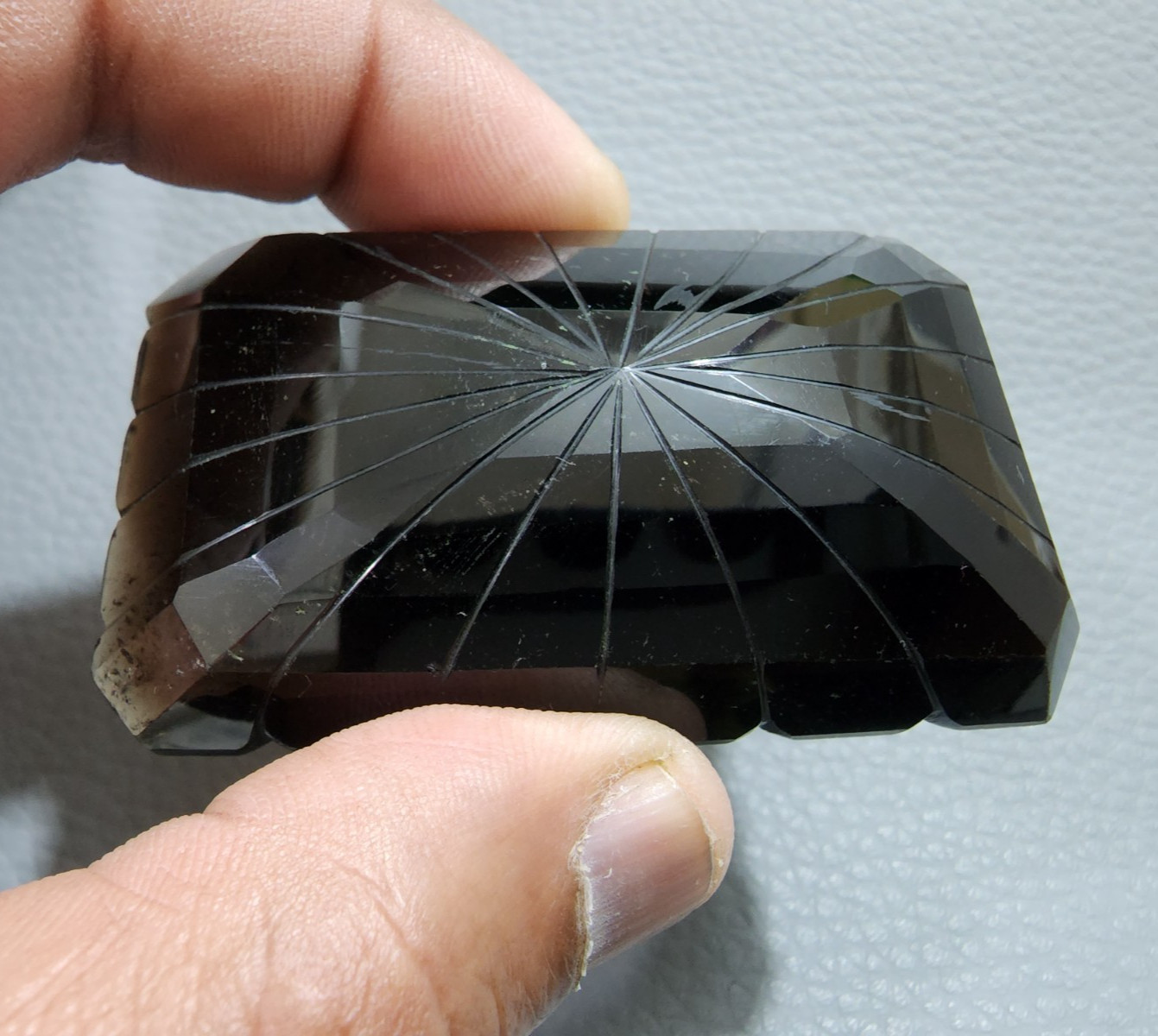 AAA+ Quality Smoky Quartz Hand Carved Cushion Shape Natural Gemstone 444 Crt