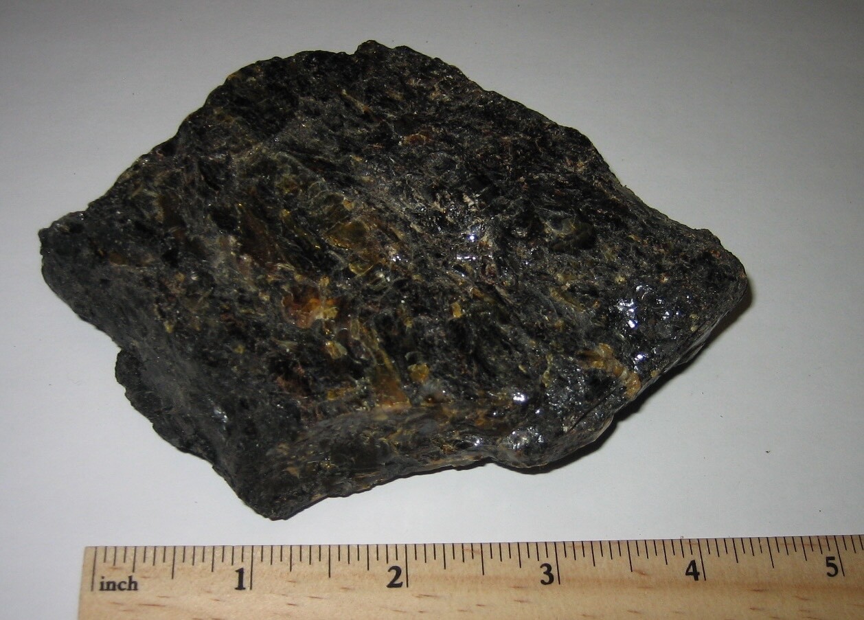 3.4″ x 3.2″ x 0.8″- 1″ RARE LARGE NATURAL FOSSIL AMBER TREE SAP BORNEO 155.3g *A