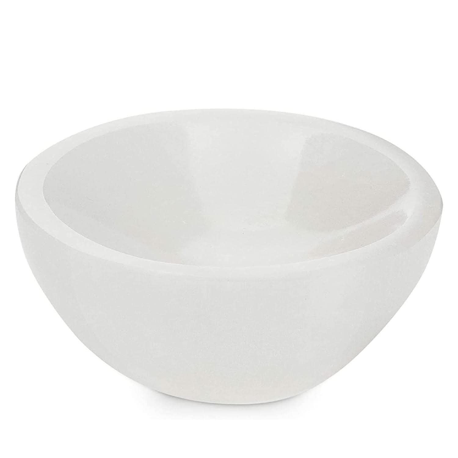 WBM Selenite Crystal Bowl – 4 Inch for Smudging, Healing and Recharging Cryst…