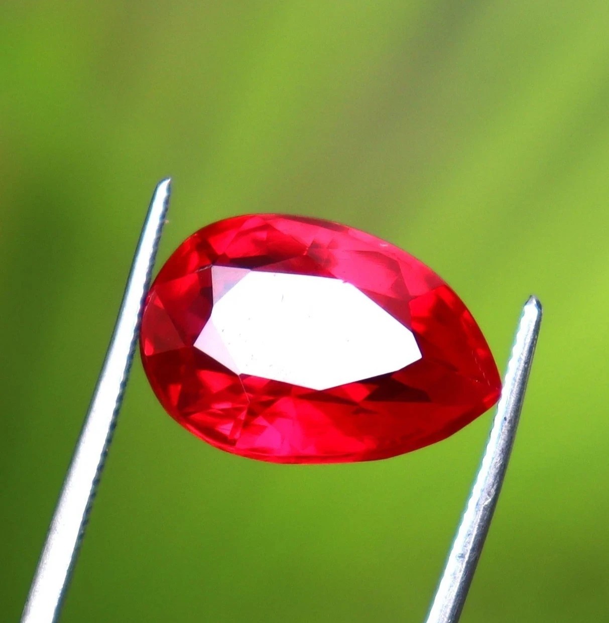 8-10 Ct Red Ruby BURMA Pigeon Blood Pear Cut Certified Loose Gemstone Best Offer