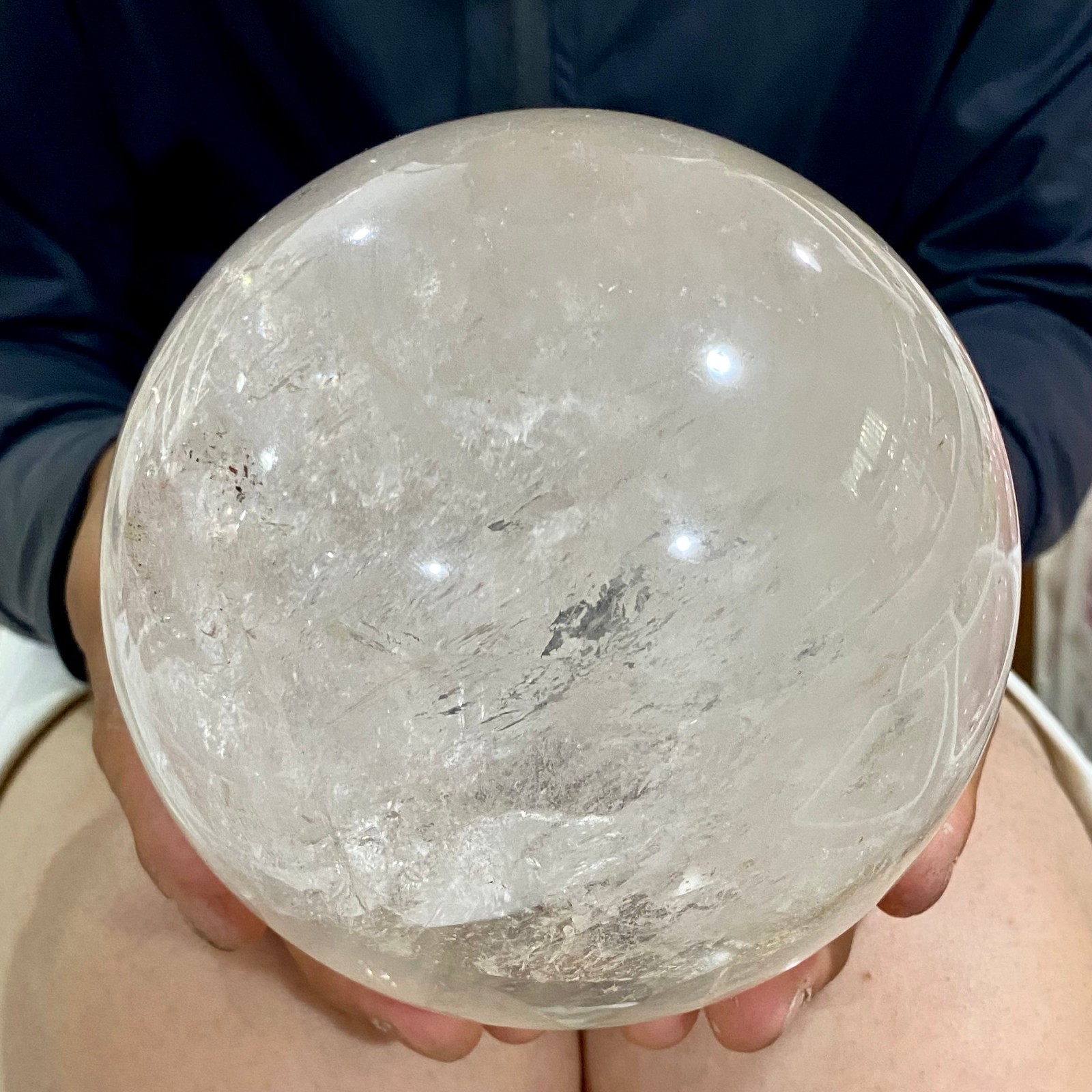 6.81LB Natural clear quartz sphere quartz crystal ball reiki Energy healing