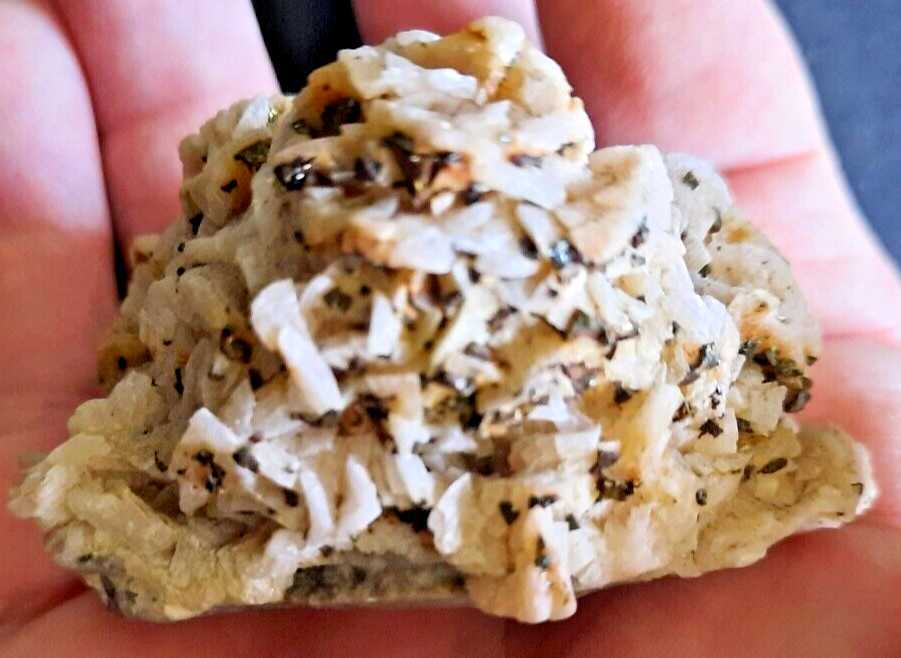 Cream Dolomite Mound with Pyrite Flecks Crystals Mineral Rocks Specimen Decor