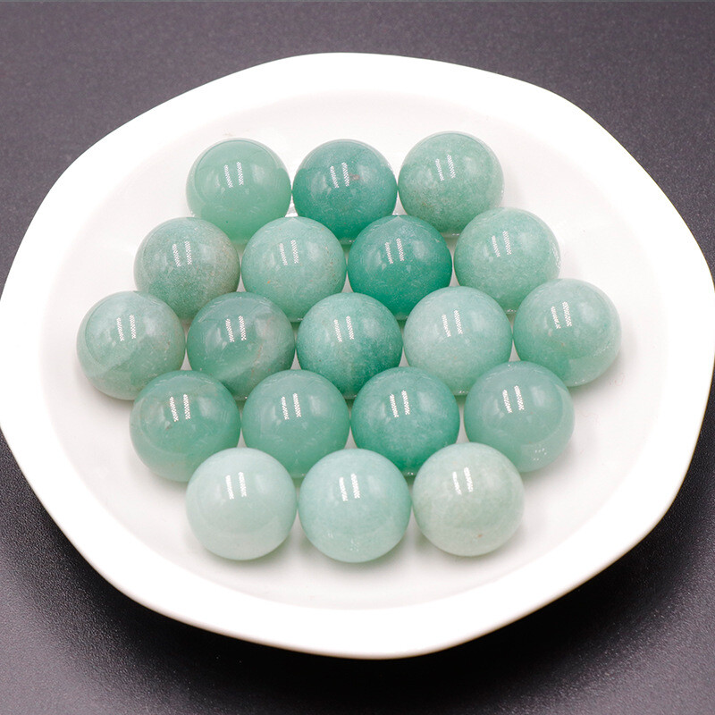50pcs 16mm Ball Natural Green Aventurine Stone Sphere Round Home Decor Ornament