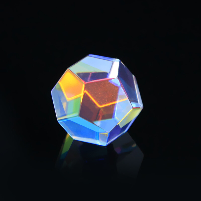 Rainbow Optical Glass Multi-faceted Bright Light Combine Prism Physics Teaching