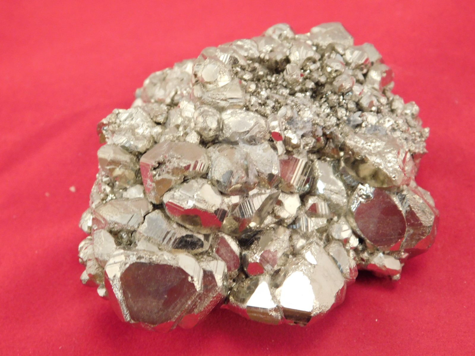 Larger! RHOMBIC PYRITE Crystals Cluster 100% Natural Peru 341gr