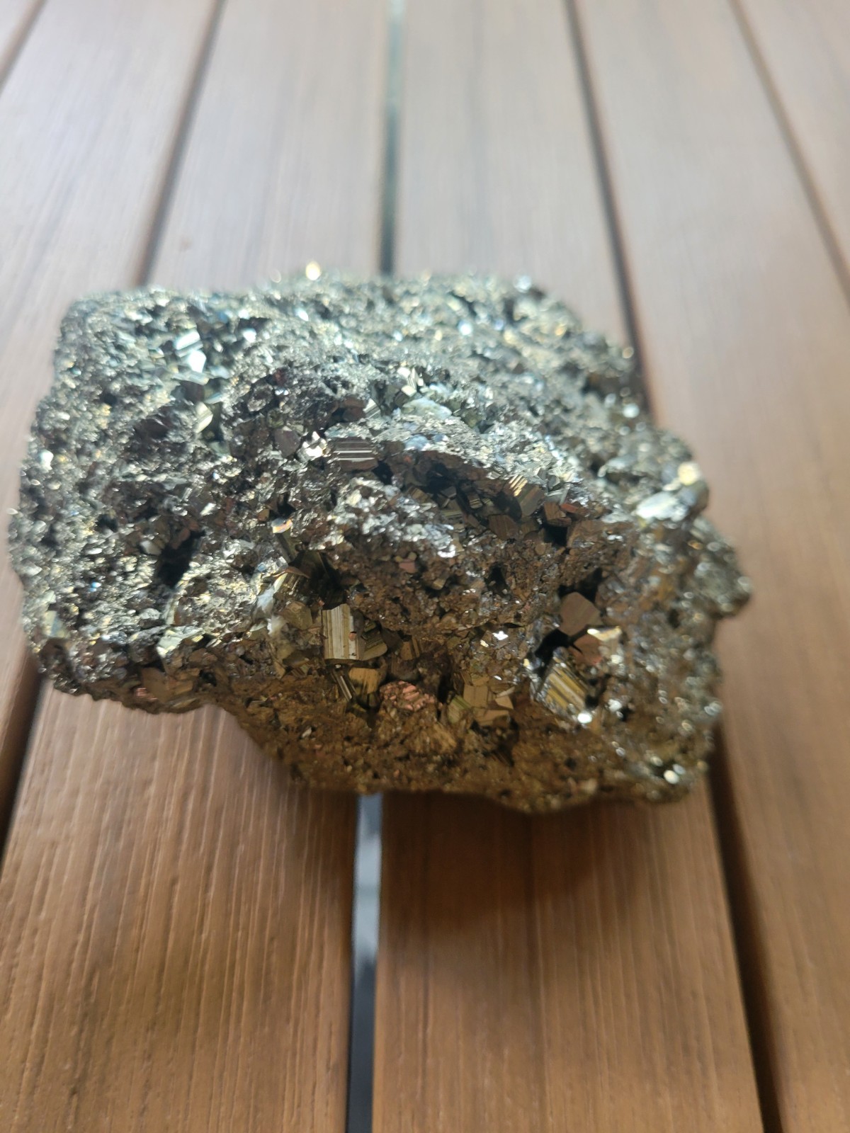 Large Pyrite Cluster Mineral Rock – 4.25”x3.5”x2.25” – (Fool’s Gold) – 2.5 lb
