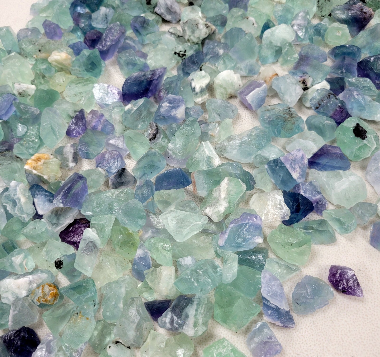 Tiny Fluorite Crystal Chunks Bulk Rocks Gems for Tumbling Healing Jewelry Making