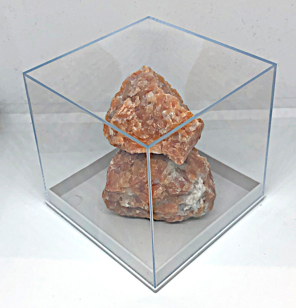 CLEAR Cube DISPLAY BOX Perspex Specimen CASE 80mm Acrylic Crystal Plastic 3in