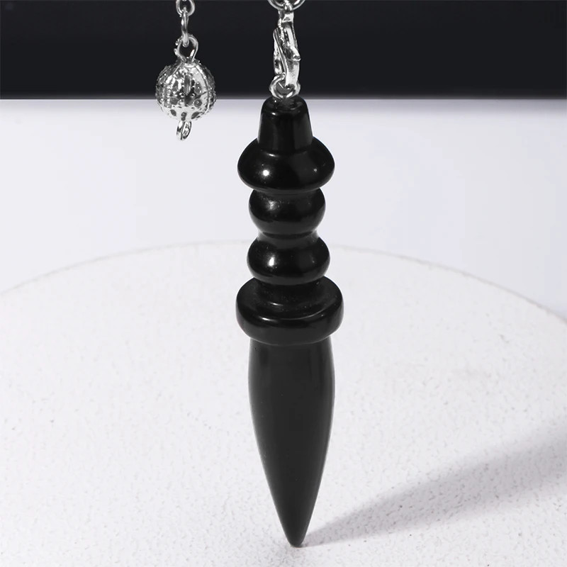 Natural Stone Pendant Egyptian Crystal Pendulum for Divination Dowsing Reiki Pin