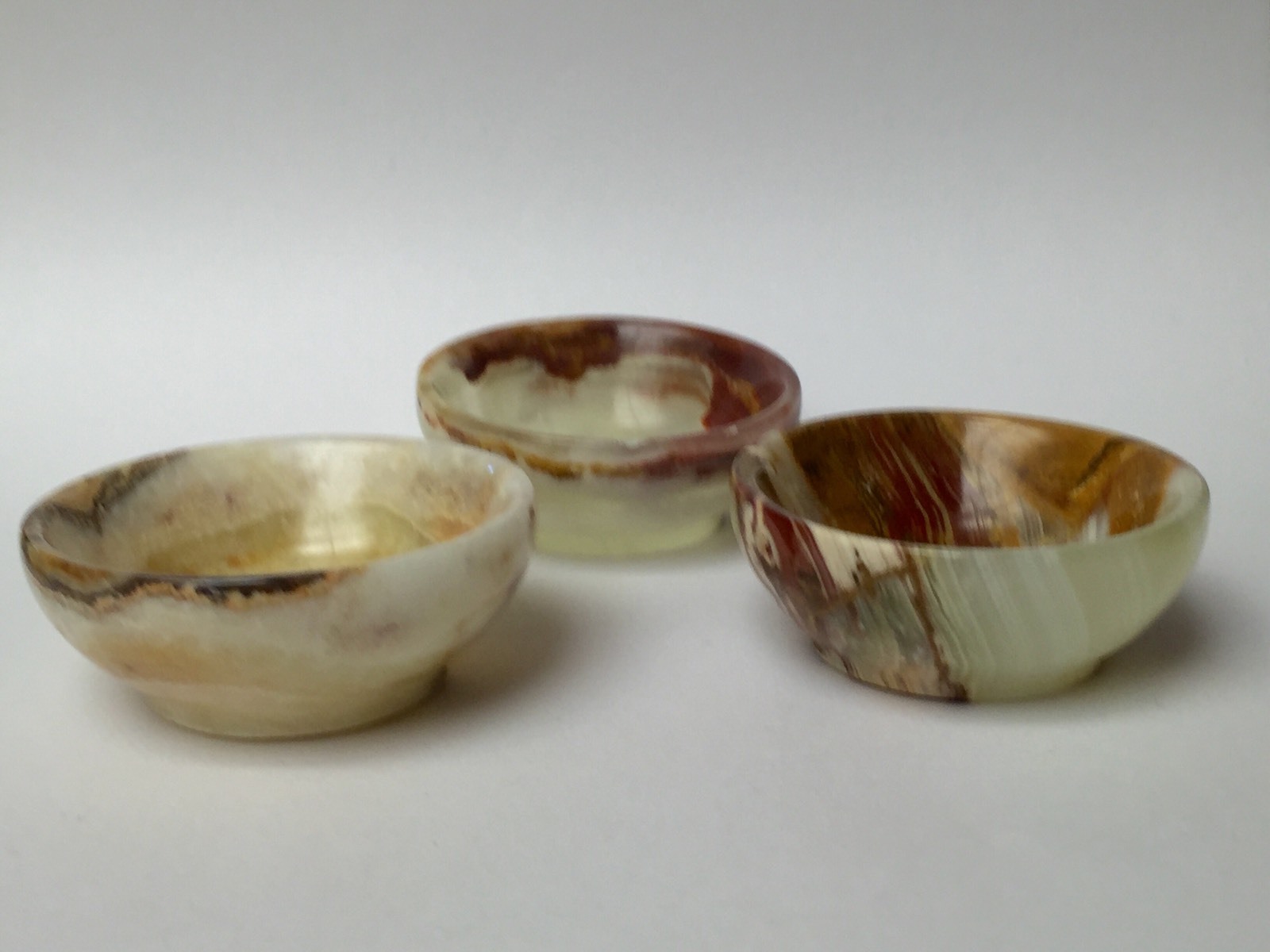 1 Onyx Bowl Natural Stone Green Multi Color Kitchen Dish Sauce Spice Herb Ritual