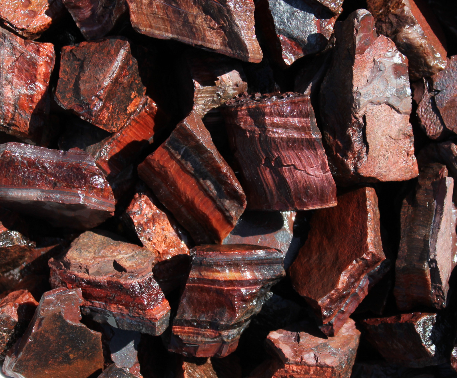 Red Tiger’s Eye – Rough Rocks for Tumbling – Bulk Wholesale 1LB options