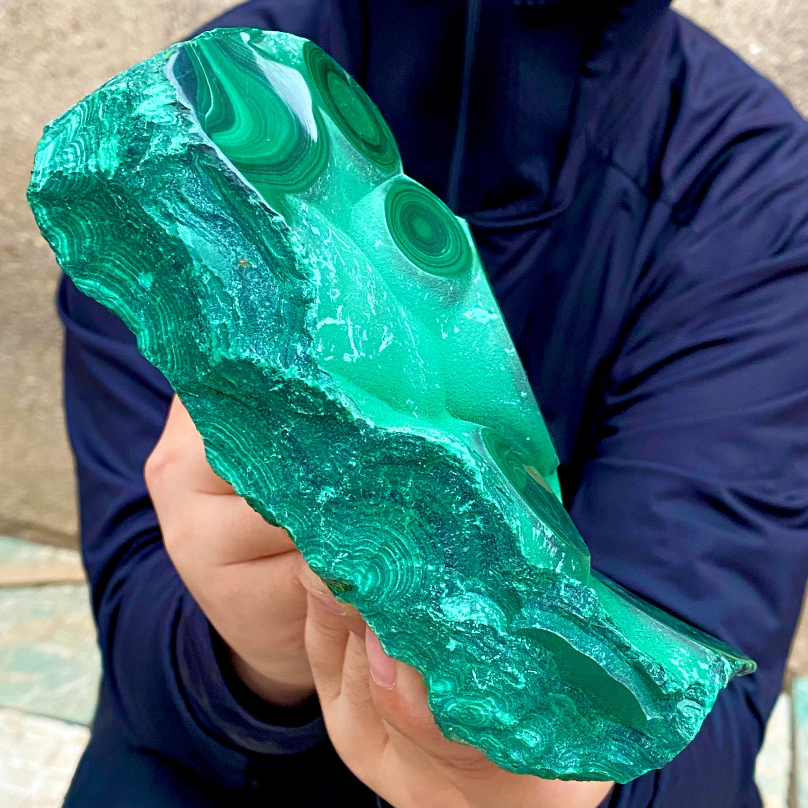 5.3LB Natural tortoise Malachite transparent cluster coarse mineral sample