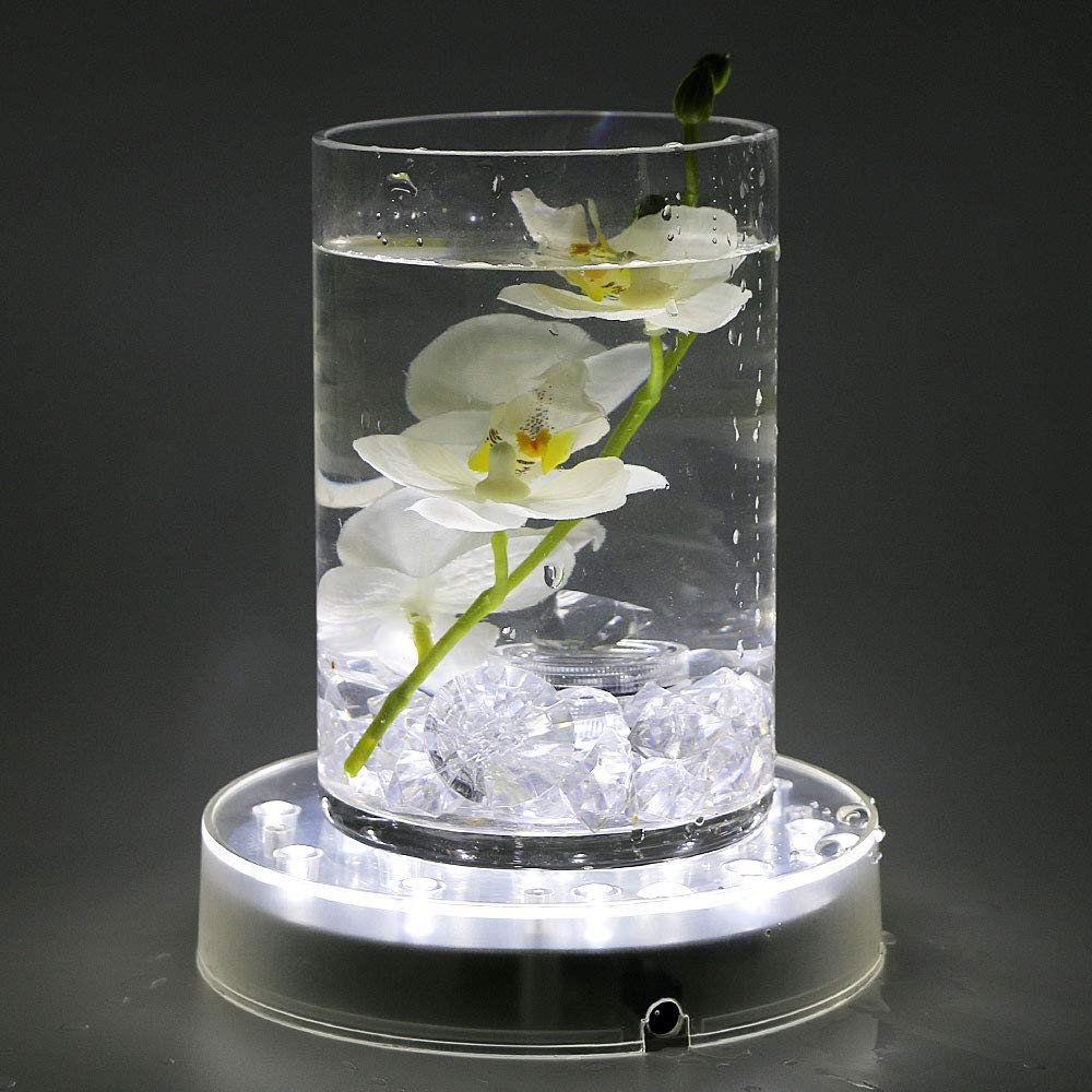 Light Base 6 Inch Round Pedestal Display Stand for Home Decoration