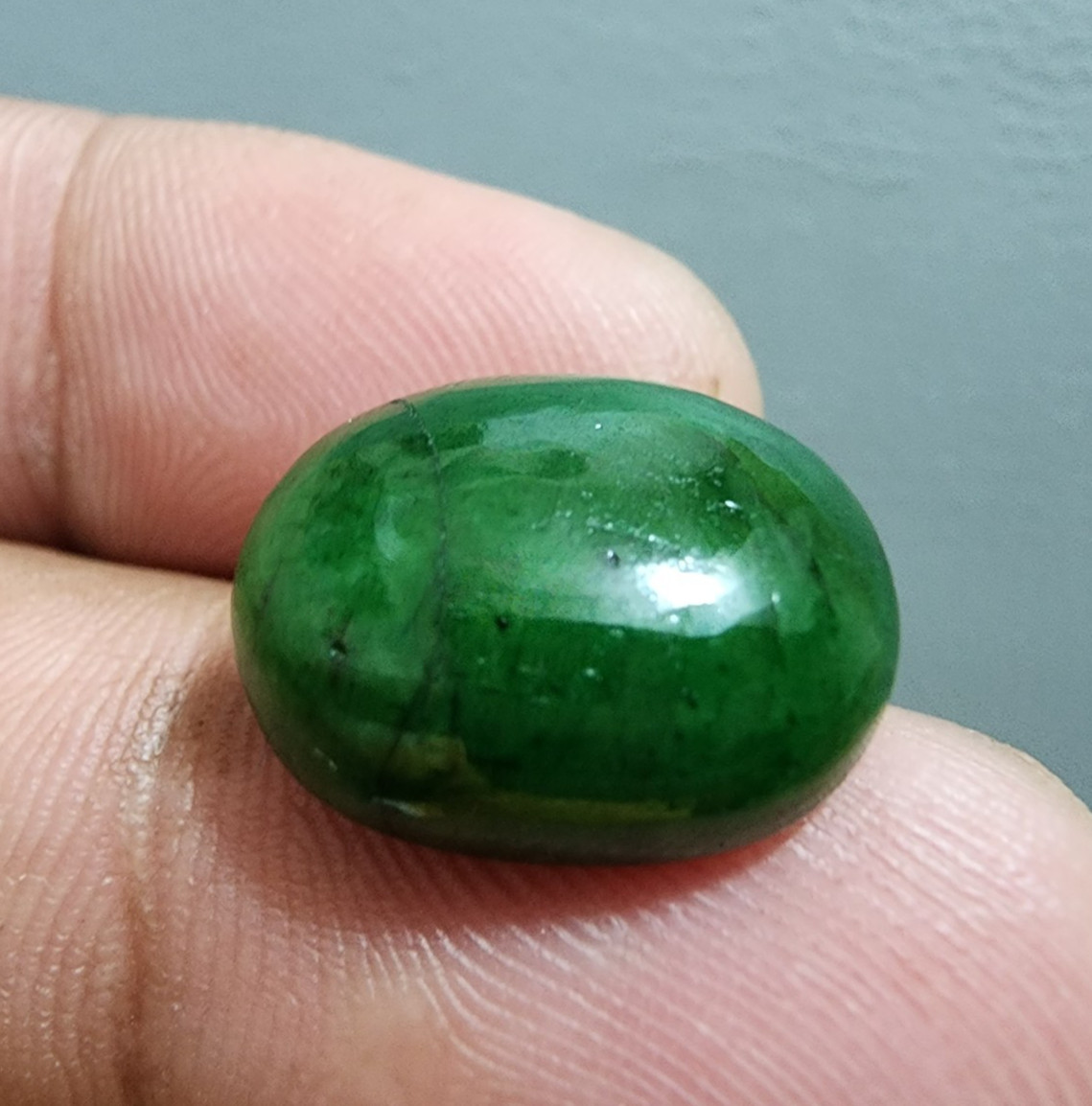 Magnificent Sakota Emerald Cabochon Oval Shape 15 Crt Loose Gemstone For Jewelry