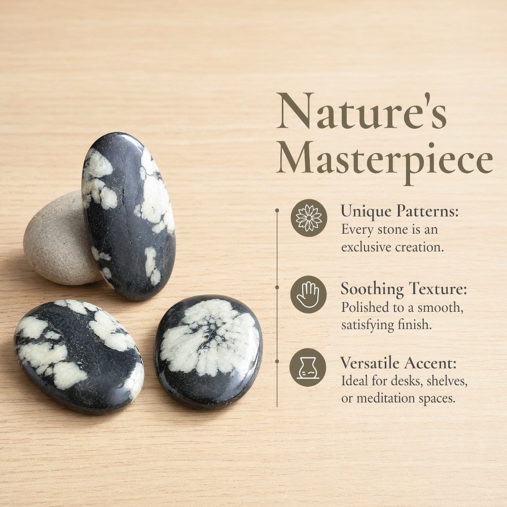50-100g Random Irregular Chrysanthemum Crystal Palm Stone Healing Decor Gift