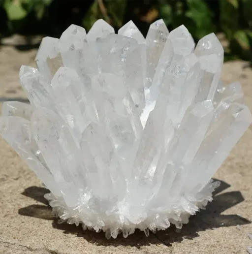 720G Genuine Clear Quartz Cluster Natural White Crystal Healing Home Art Decor