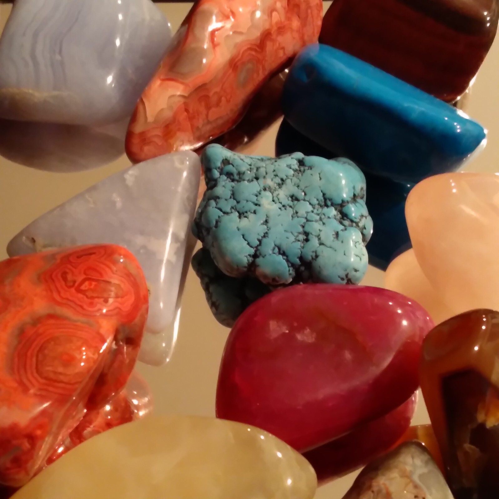 High Quality XL Mixed Tumbled Gemstones 1 lb. -Size 1-2″ Bulk – Save up to 15%