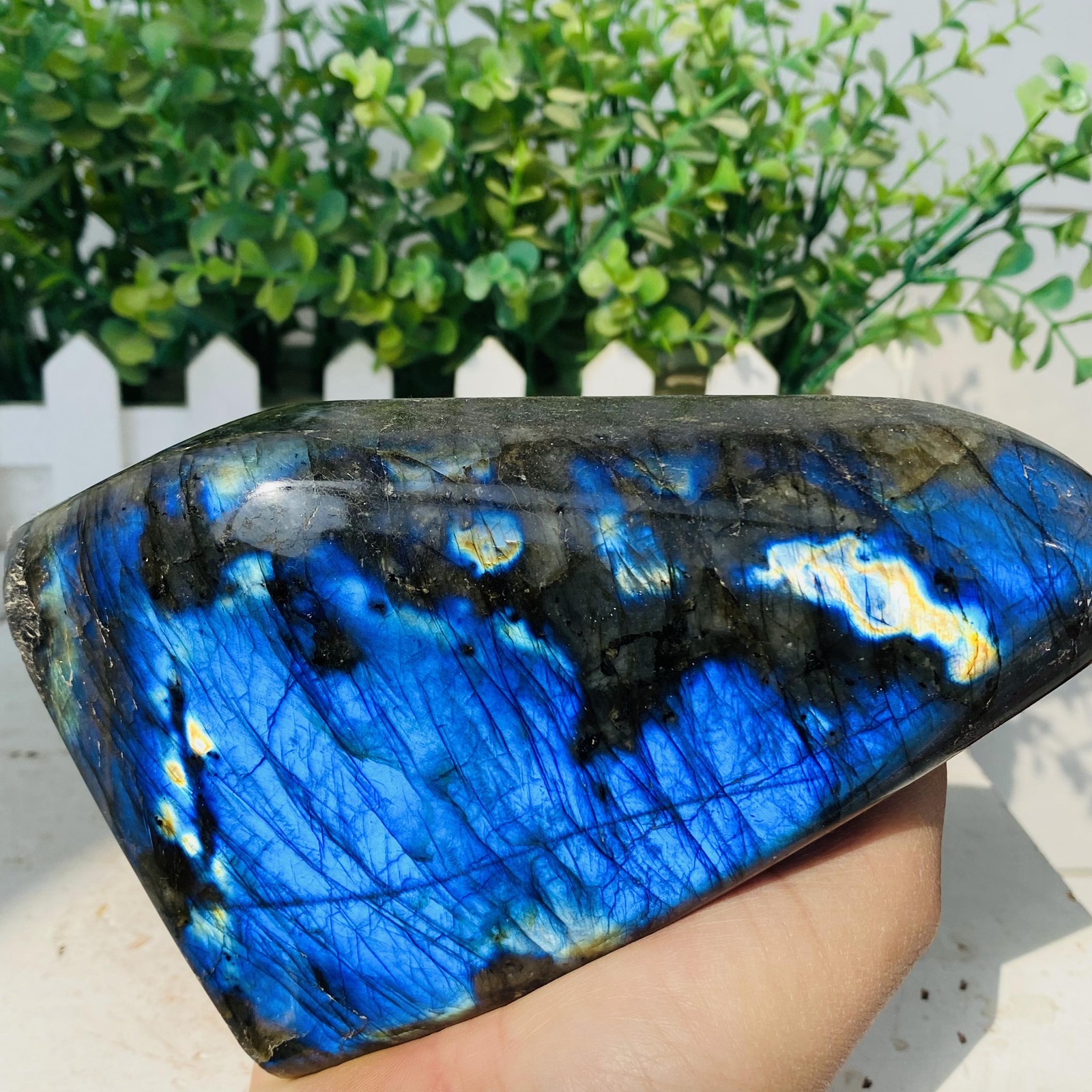 Natural Purple Labradorite Quartz Crystal Freeform Mineral Specimen 1020g